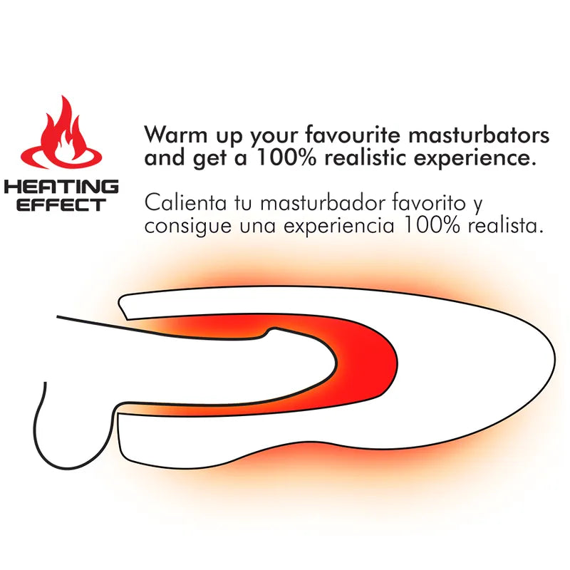 Masturbateur Masculin Chauffant Silicone Étanche