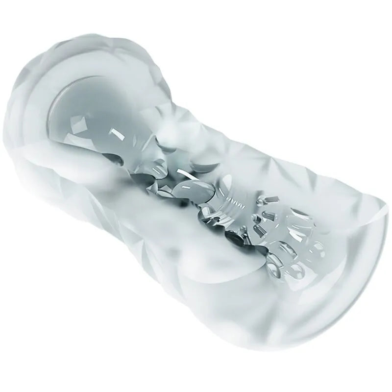 Masturbateur Spirale Rotative Transparent Réutilisable Etanche