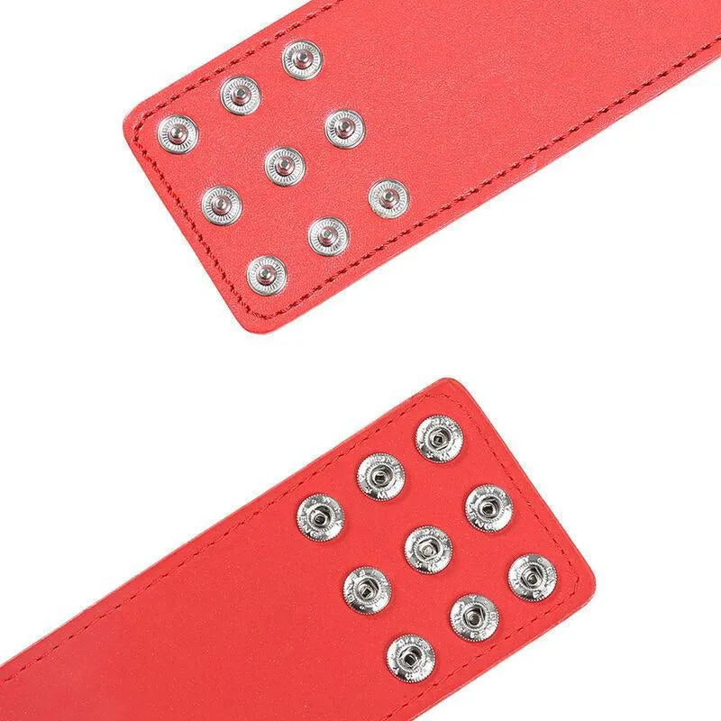 Menottes Ajustables Rouges En Pvc Pour Fétichisme
