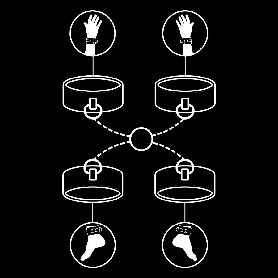 Menottes Bdsm Cuir Vegan Confort Réglable