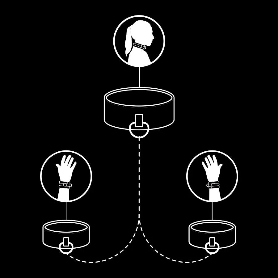 Menottes Bdsm Cuir Vegan Rembourrées