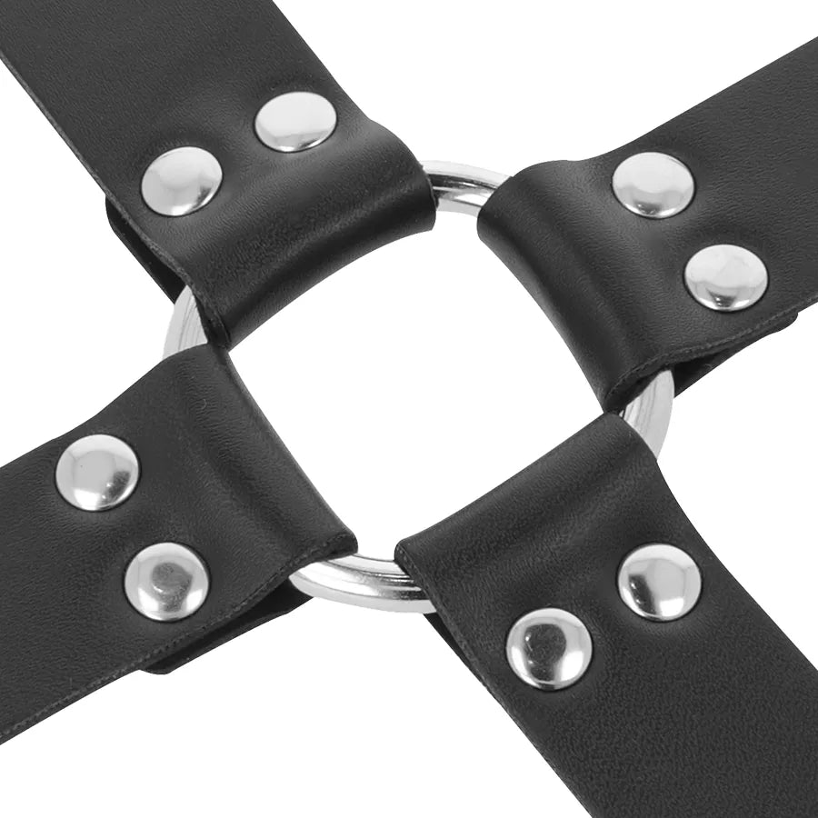 Menottes Bdsm En Cuir Pvc Ajustables