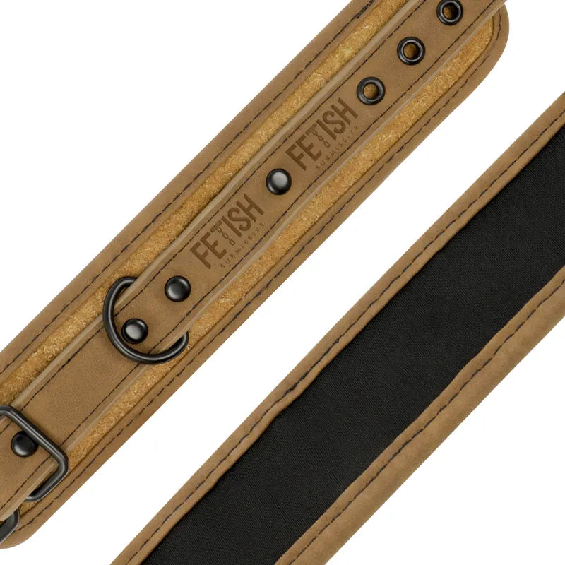 Menottes Bdsm En Cuir Vegan Réglables