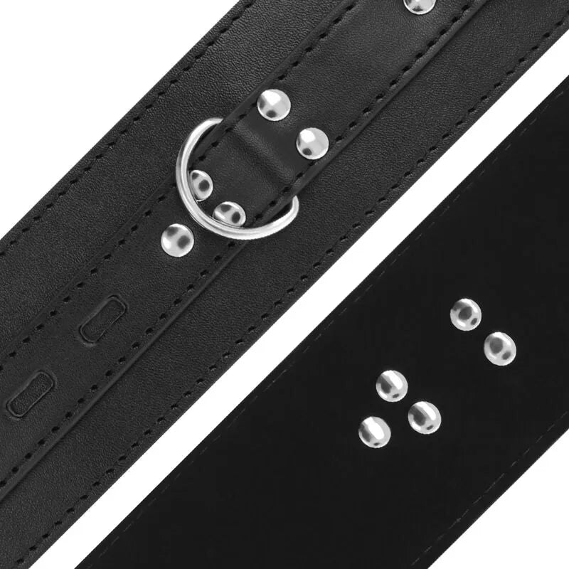 Menottes Bdsm En Simili Cuir Noir