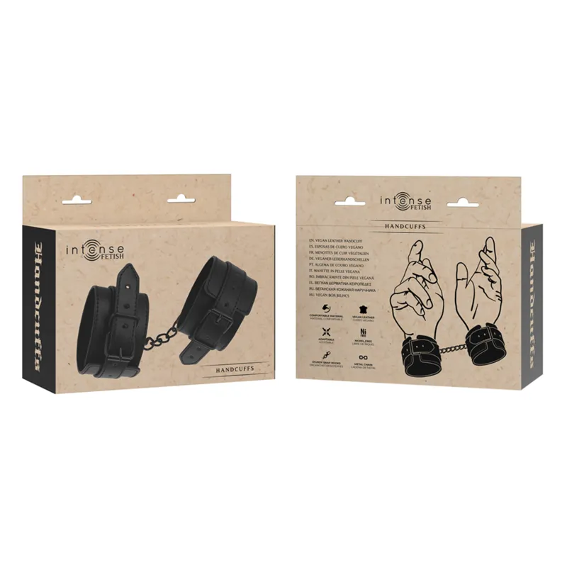Menottes Cuir Vegan Intensiver Fetisch Bdsm