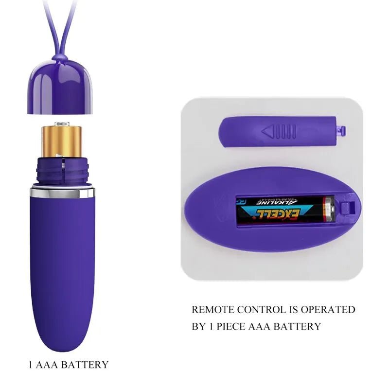 Mini Œuf Vibrant Télécommandé Violet Silicone