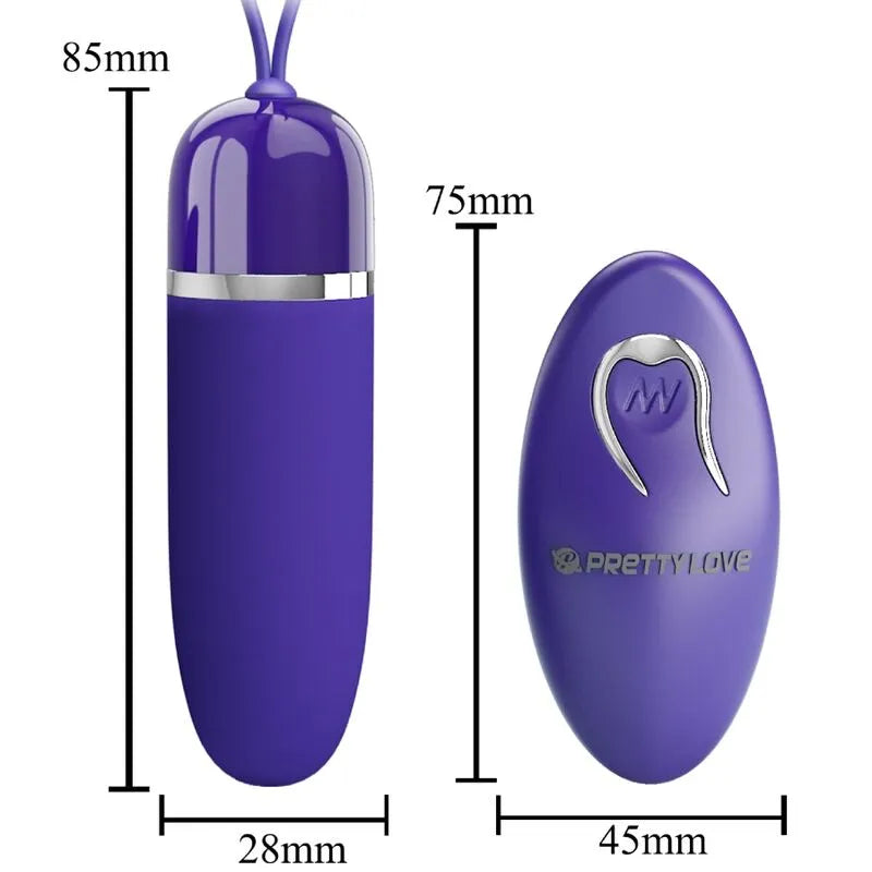 Mini Œuf Vibrant Télécommandé Violet Silicone