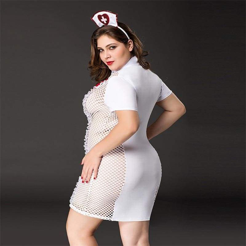 Infirmière Grande Taille - Ensemble Lingerie Sexy Costume Érotique Pour Femme