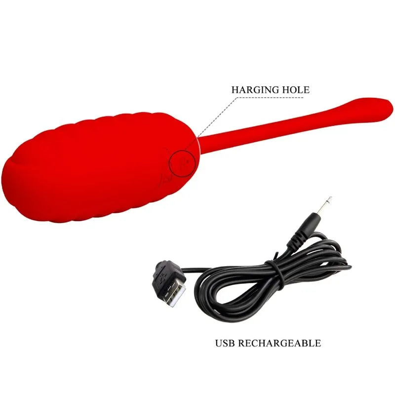 Petit Œuf Vibrant Silicone Rouge Rechargeable