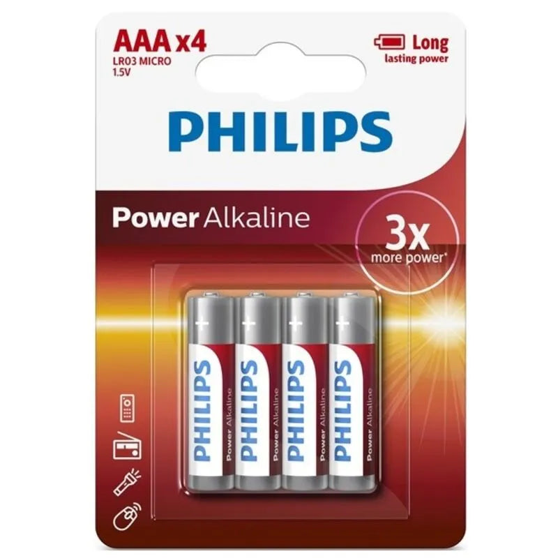 Piles Alcalines Aaa Philips Pour Appareils Électroniques