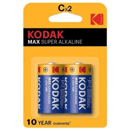 Piles alcalines C rechargeables Kodak Max