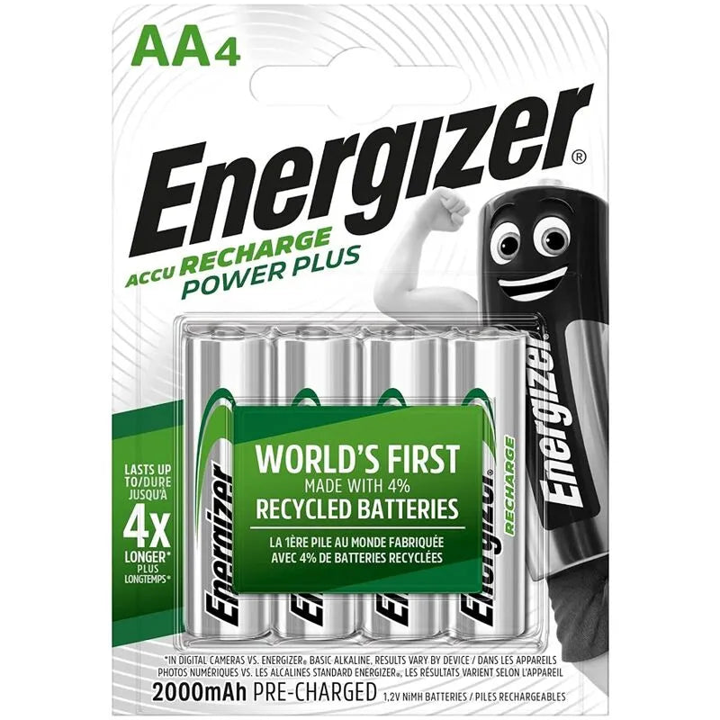 Piles Rechargeables Aa Durables Energizer 2000Mah