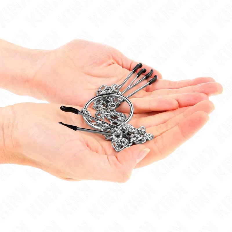 Pinces À Tétons Bdsm En Métal Ajustables