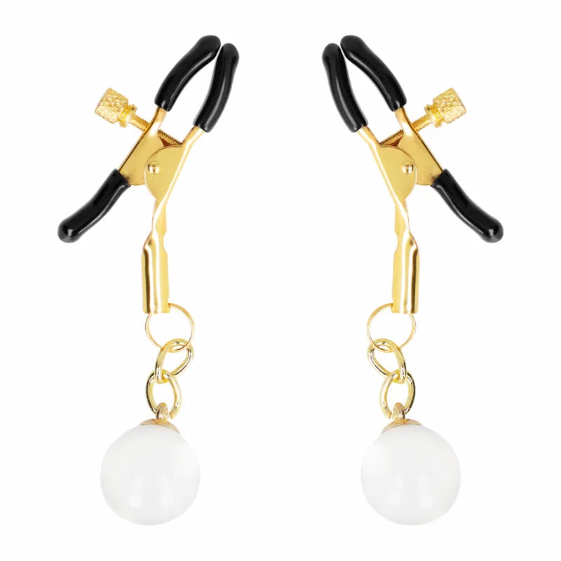 Pinces À Tétons Bdsm En Métal Ajustables