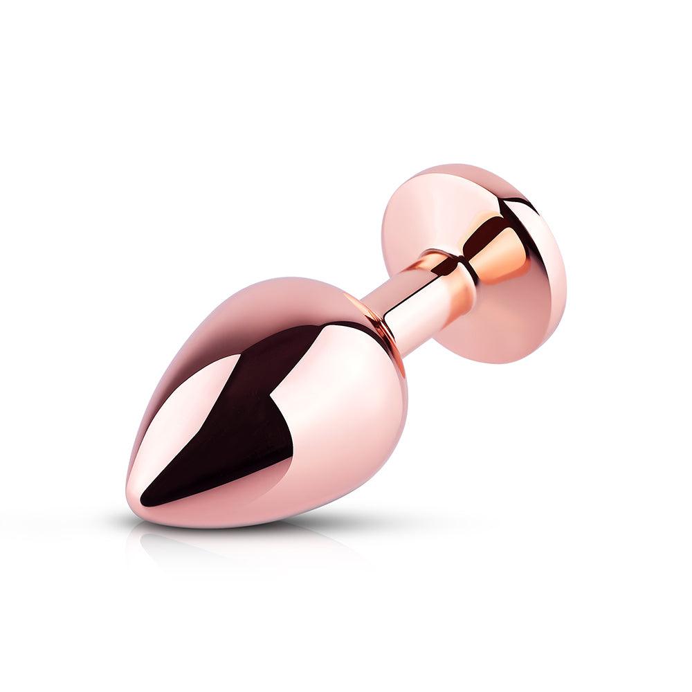 Pink Gem Rose Gold Metal Butt Plug