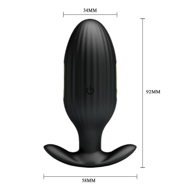 Plug Anal E-Stim Noir Rechargeable Avec Contrôle Mobile