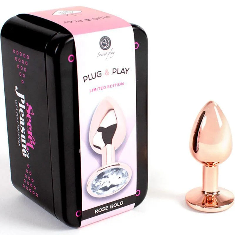 Plug Anal En Métal Rose Oder Ultra-Lisse