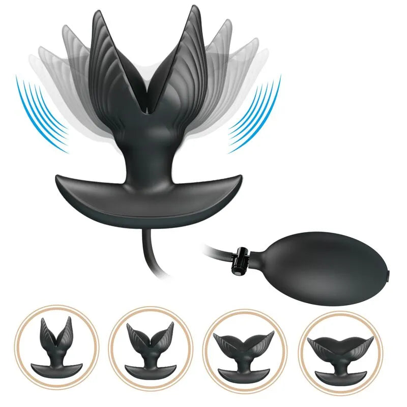 Plug Anal Gonflable En Silicone Noir