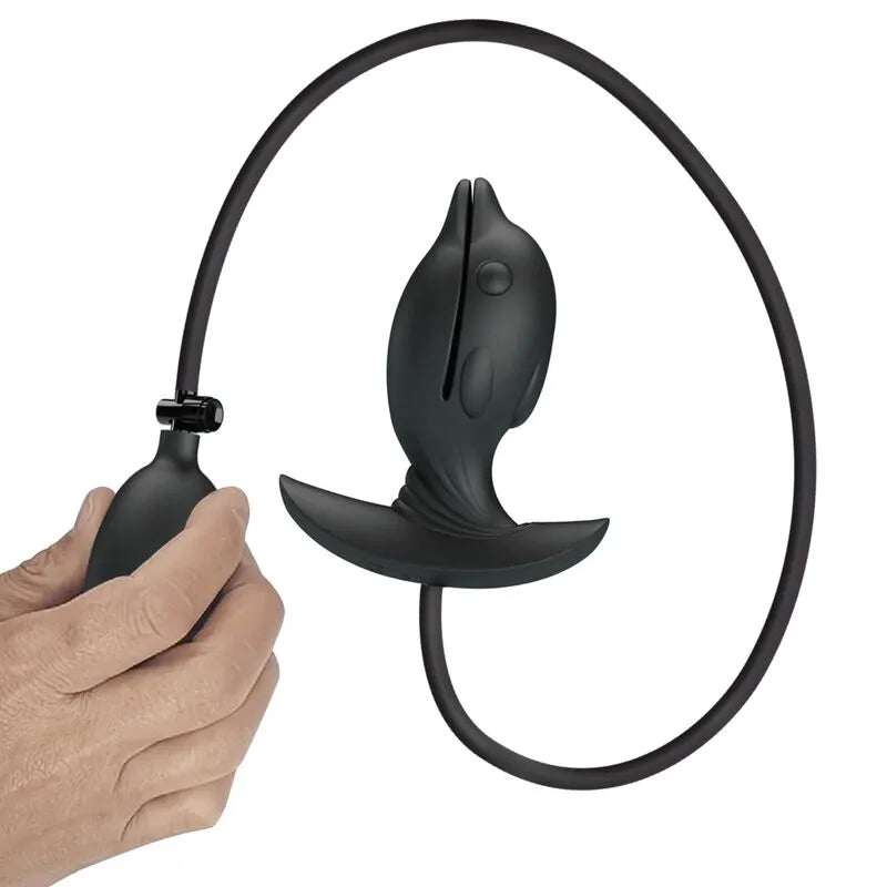 Plug Anal Gonflable En Silicone Noir Pour Débutants Et Experts