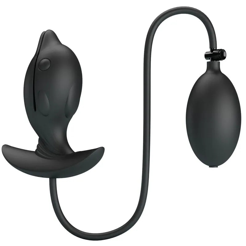 Plug Anal Gonflable En Silicone Noir Pour Débutants Et Experts