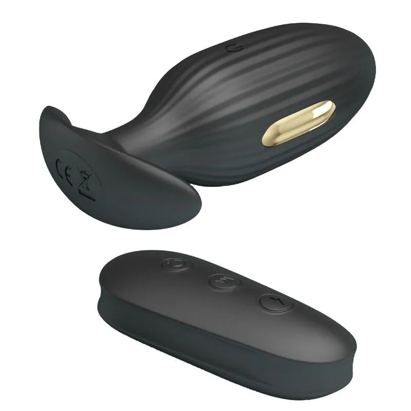 Plug Anal Silicone Noir Vibrations Électriques
