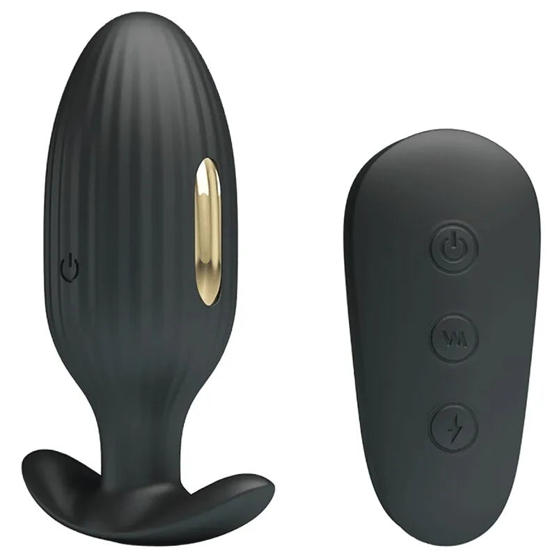 Plug Anal Silicone Noir Vibrations Électriques