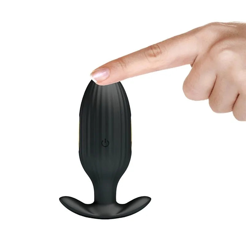 Plug Anal Silicone Noir Vibrations Électriques