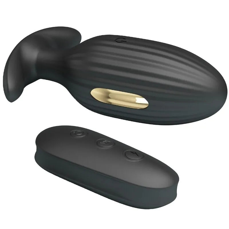 Plug Anal Silicone Noir Vibrations Électriques