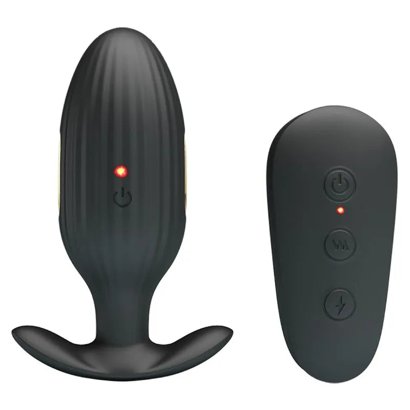 Plug Anal Silicone Noir Vibrations Électriques