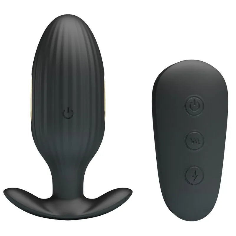 Plug Anal Silicone Noir Vibrations Électriques