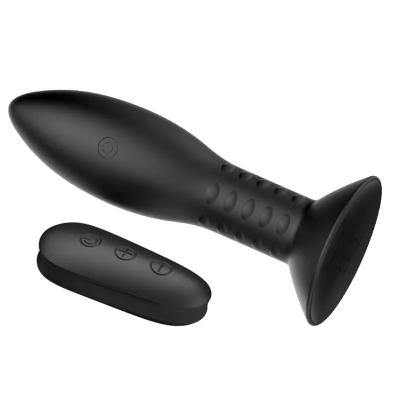 Plug Anal Silicone Vibrant Rotatif Télécommande