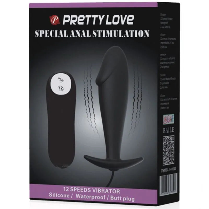 Plug Anal Vibrant En Silicone Noir