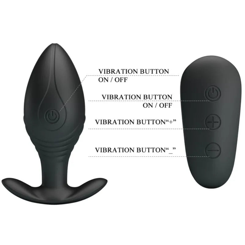 Plug Anal Vibrant En Silicone Noir