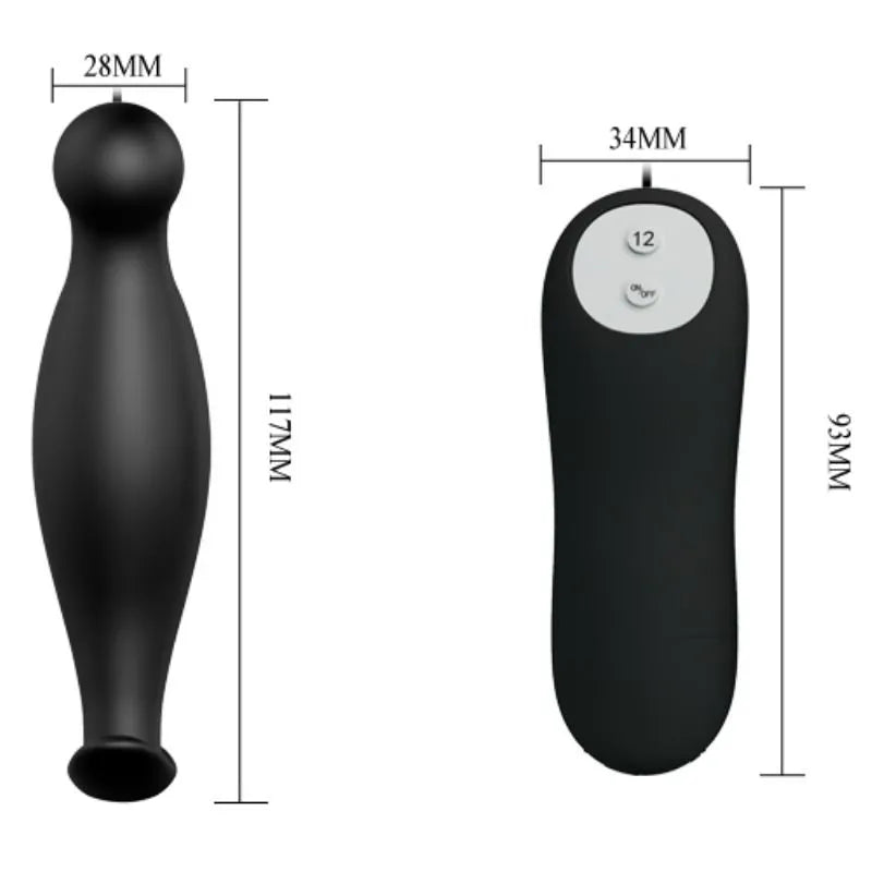 Plug Anal Vibrant En Silicone Noir