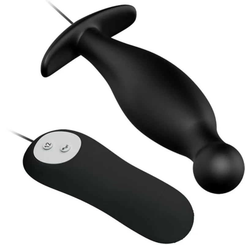 Plug Anal Vibrant En Silicone Noir
