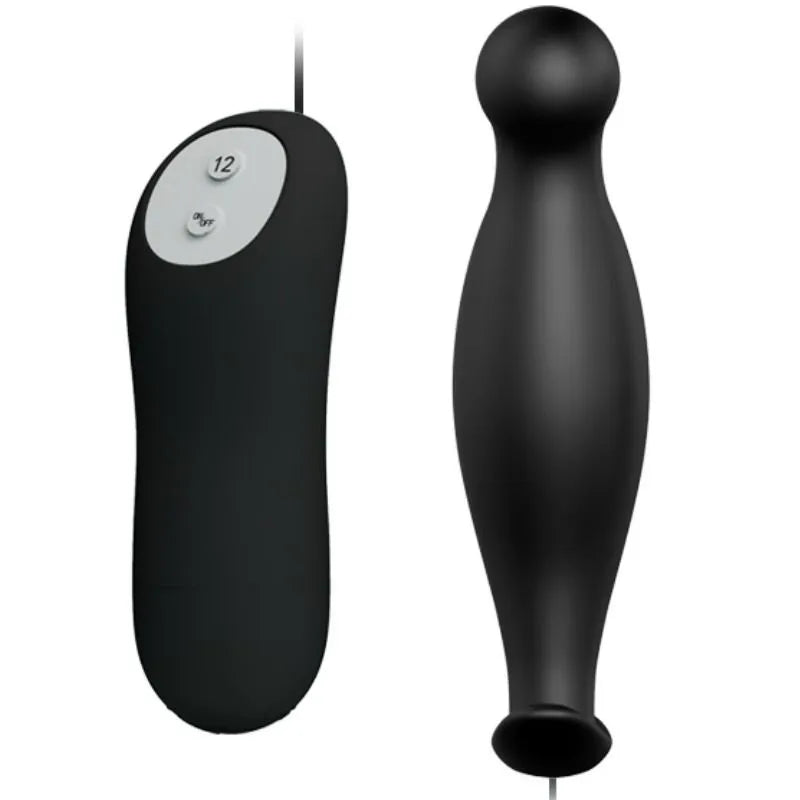Plug Anal Vibrant En Silicone Noir