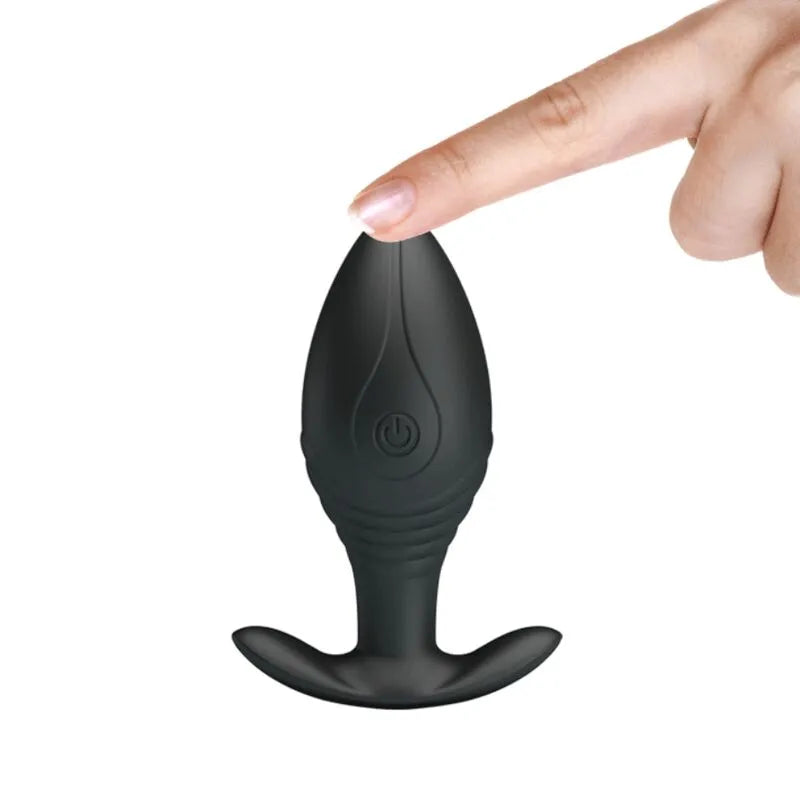 Plug Anal Vibrant En Silicone Noir