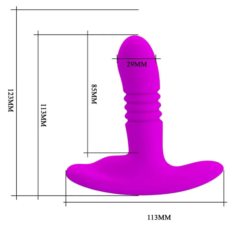 Plug Anal Vibrant En Silicone Noir Rechargeable