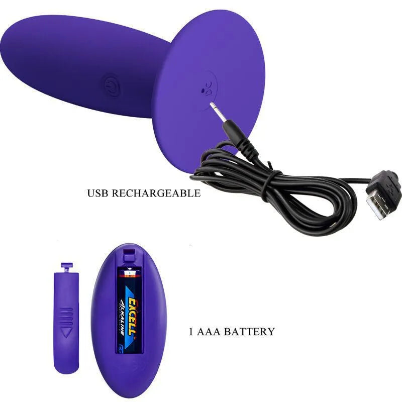 Plug Anal Vibrant Rechargeable Silicone Violet