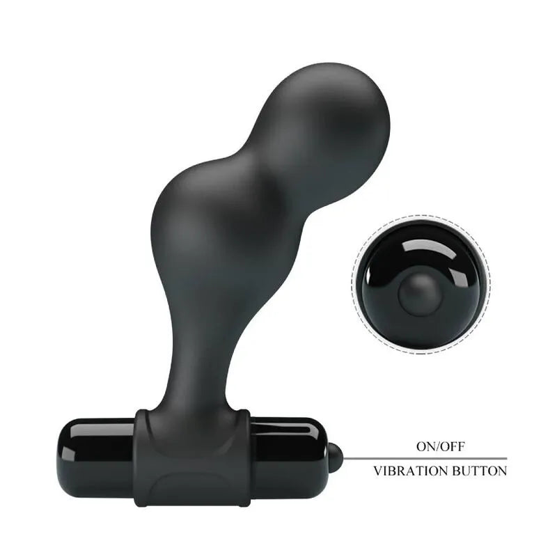 Plug Anal Vibrant Silicone Noir 10 Fonctions