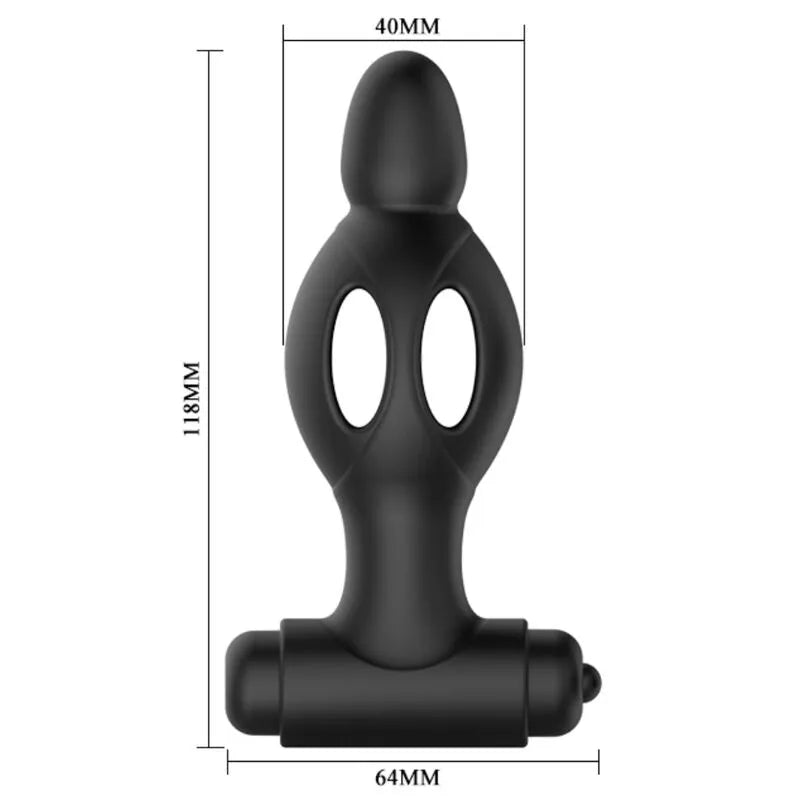 Plug Anal Vibrant Silicone Noir Imperméable