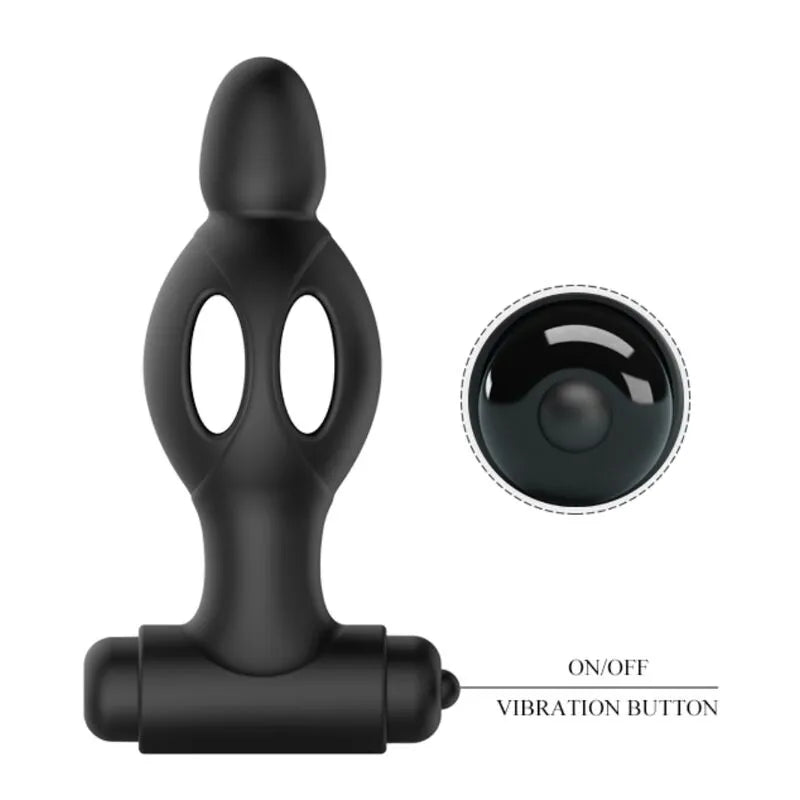 Plug Anal Vibrant Silicone Noir Imperméable
