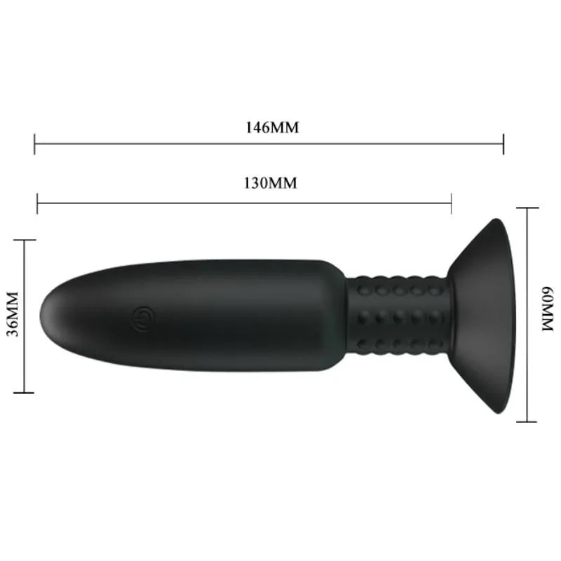 Plug Anal Vibrant Silicone Noir Rechargeable