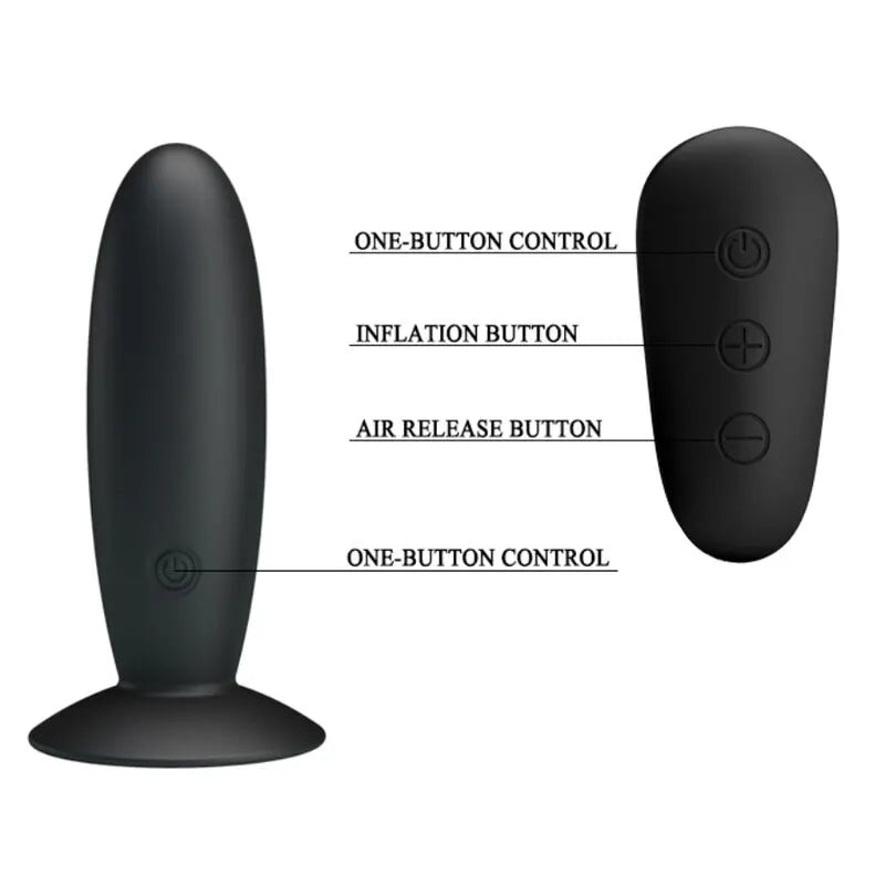 Plug Anal Vibrant Silicone Noir Rechargeable