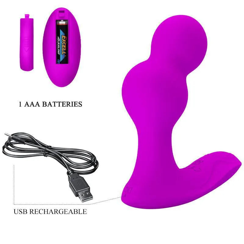 Plug Anal Vibrant Télécommandé Silicone Étanche