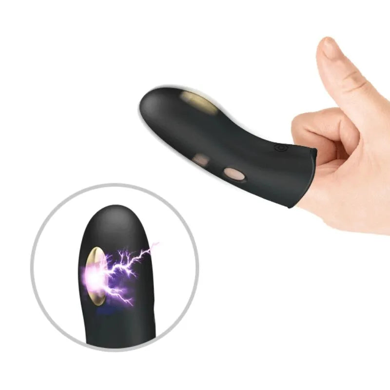 Protège-Doigt Électrostimulation Silicone Noir Rechargeable