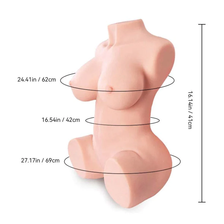 US In Stock 41cm/1ft4 14.3LB Half Body Sex doll - Scarlett