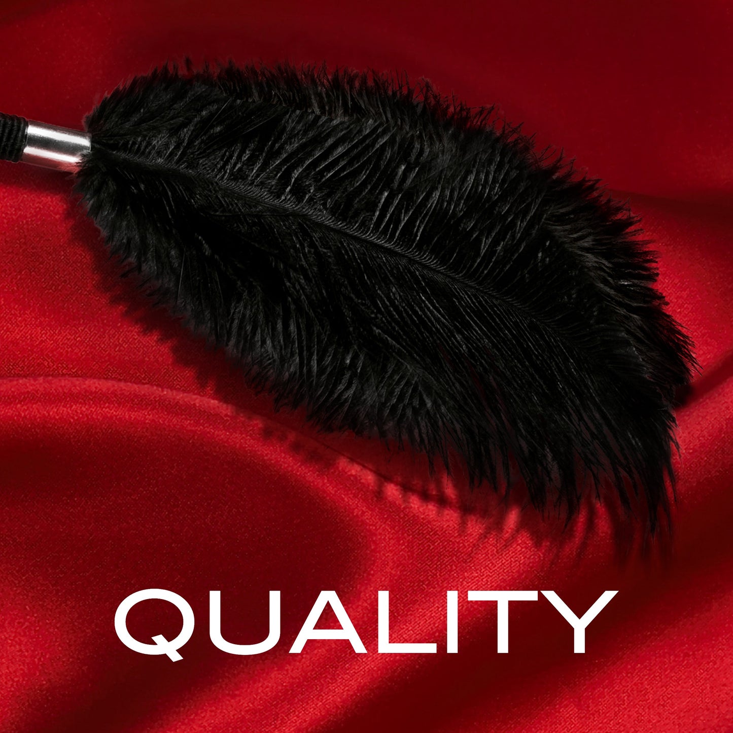 Noir Soft Feather Tickler Black