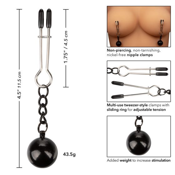 Weighted Tweezer Nipple Clamps