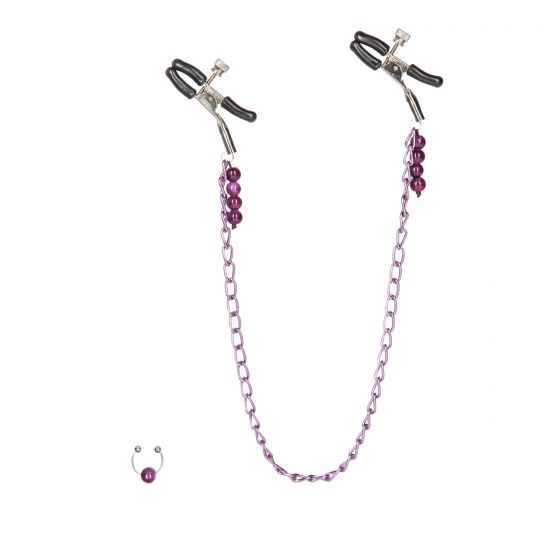 Purple Chain Nipple Clamps